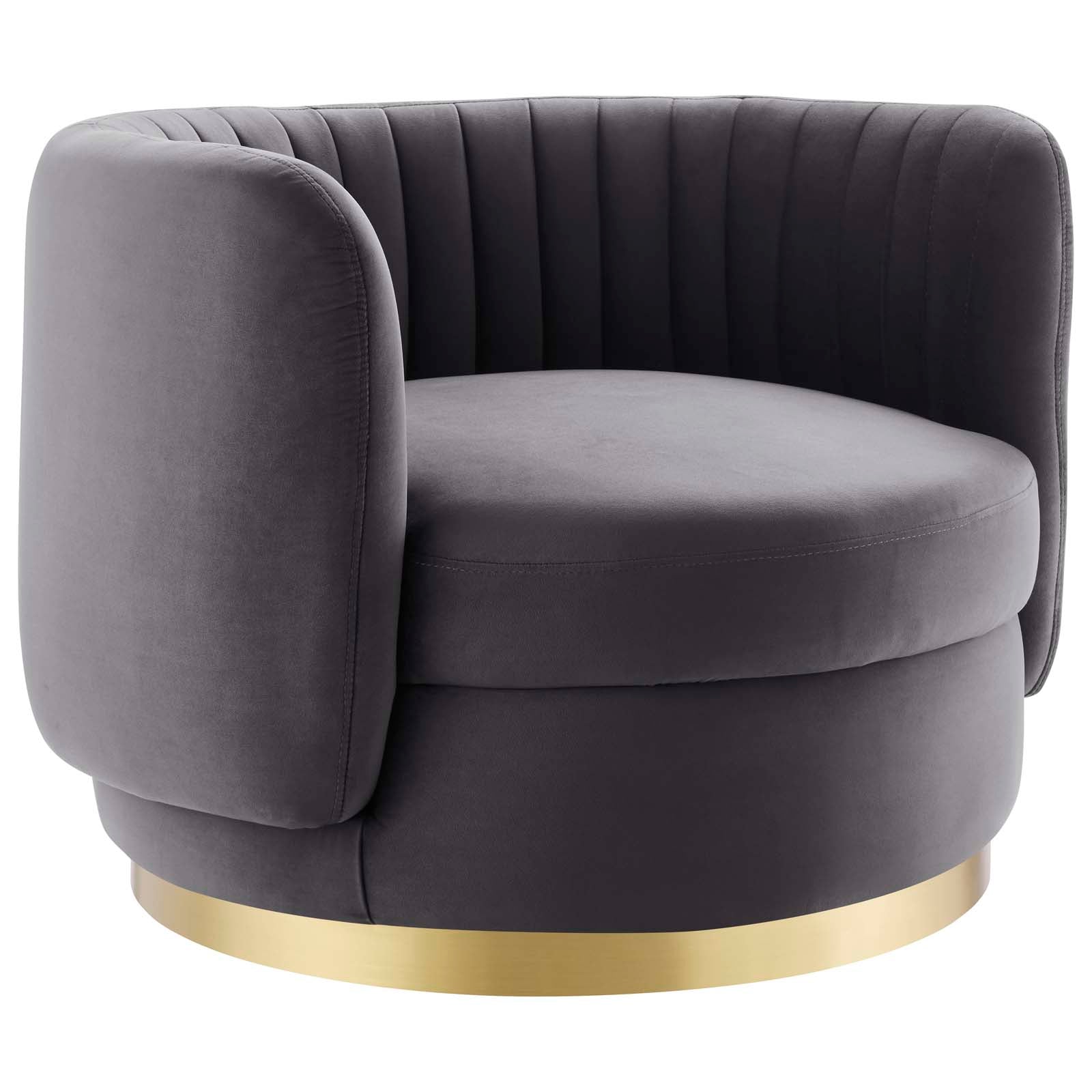 Embrace Tufted Performance Velvet Performance Velvet Swivel Chair By Modway | Armchairs