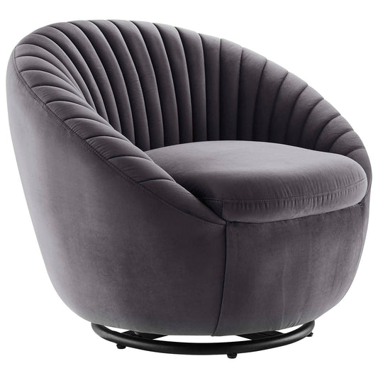 Whirr Tufted Performance Velvet Performance Velvet Swivel Chair By Modway | Armchairs | Modishstore-3