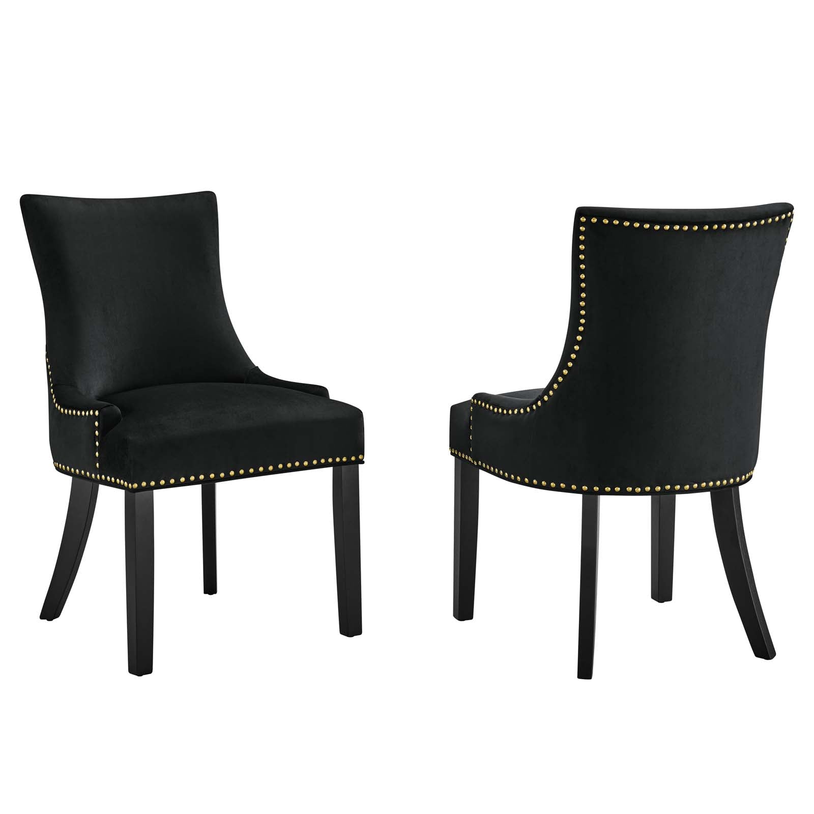 Marquis Performance Velvet Dining Chairs - Set of 2 By Modway | Dining Chairs