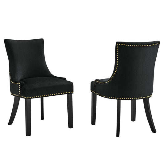 Marquis Performance Velvet Dining Chairs - Set of 2 By Modway | Dining Chairs