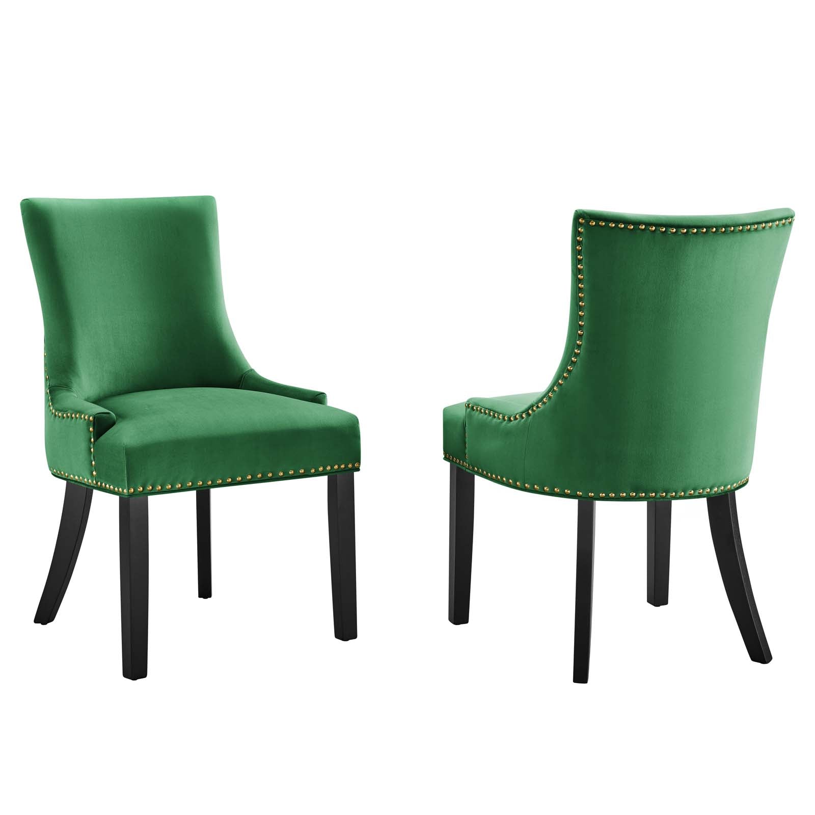 Marquis Performance Velvet Dining Chairs - Set of 2 By Modway | Dining Chairs | 