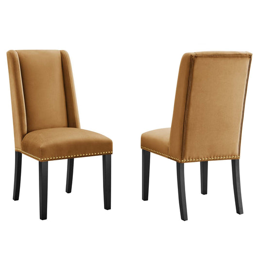 Baron Performance Velvet Dining Chairs - Set of 2 By Modway | Dining Chairs | 