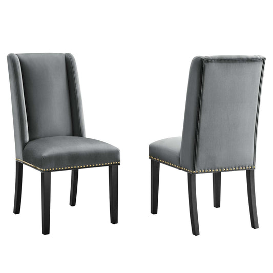 Baron Performance Velvet Dining Chairs - Set of 2 By Modway | Dining Chairs | 