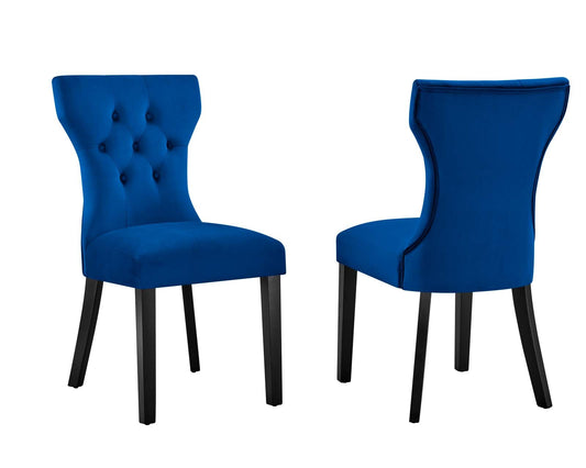 Silhouette Performance Velvet Dining Chairs - Set of 2 By Modway | Dining Chairs | Modishstore-8