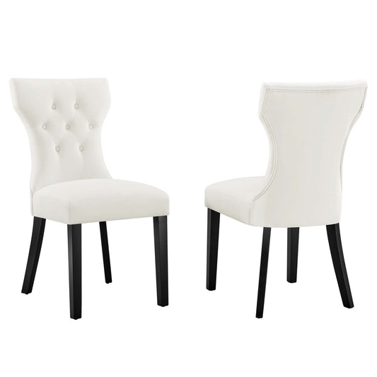 Silhouette Performance Velvet Dining Chairs - Set of 2 By Modway | Dining Chairs | Modishstore-11