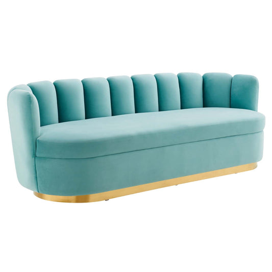 Victoria Channel Tufted Performance Velvet Sofa By Modway | Sofas | Modishstore-3