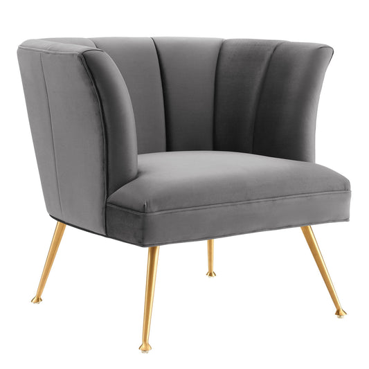 Veronica Channel Tufted Performance Velvet Armchair By Modway | Armchairs | Modishstore