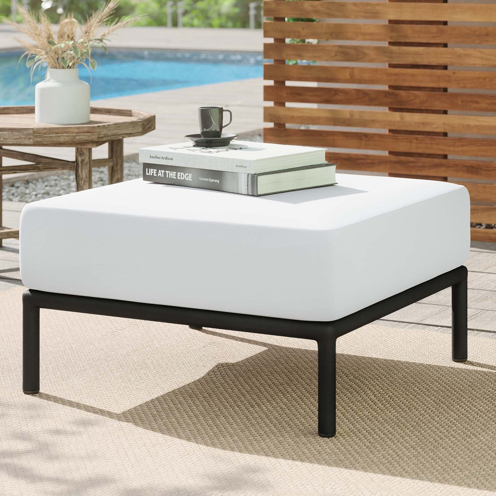 Hanalei Outdoor Patio Ottoman By Modway - EEI-5029 | Outdoor Ottomans