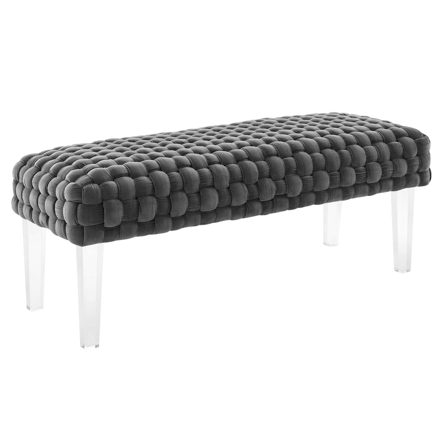 Prologue Woven Performance Velvet Ottoman By Modway | Ottomans | Modishstore - 2