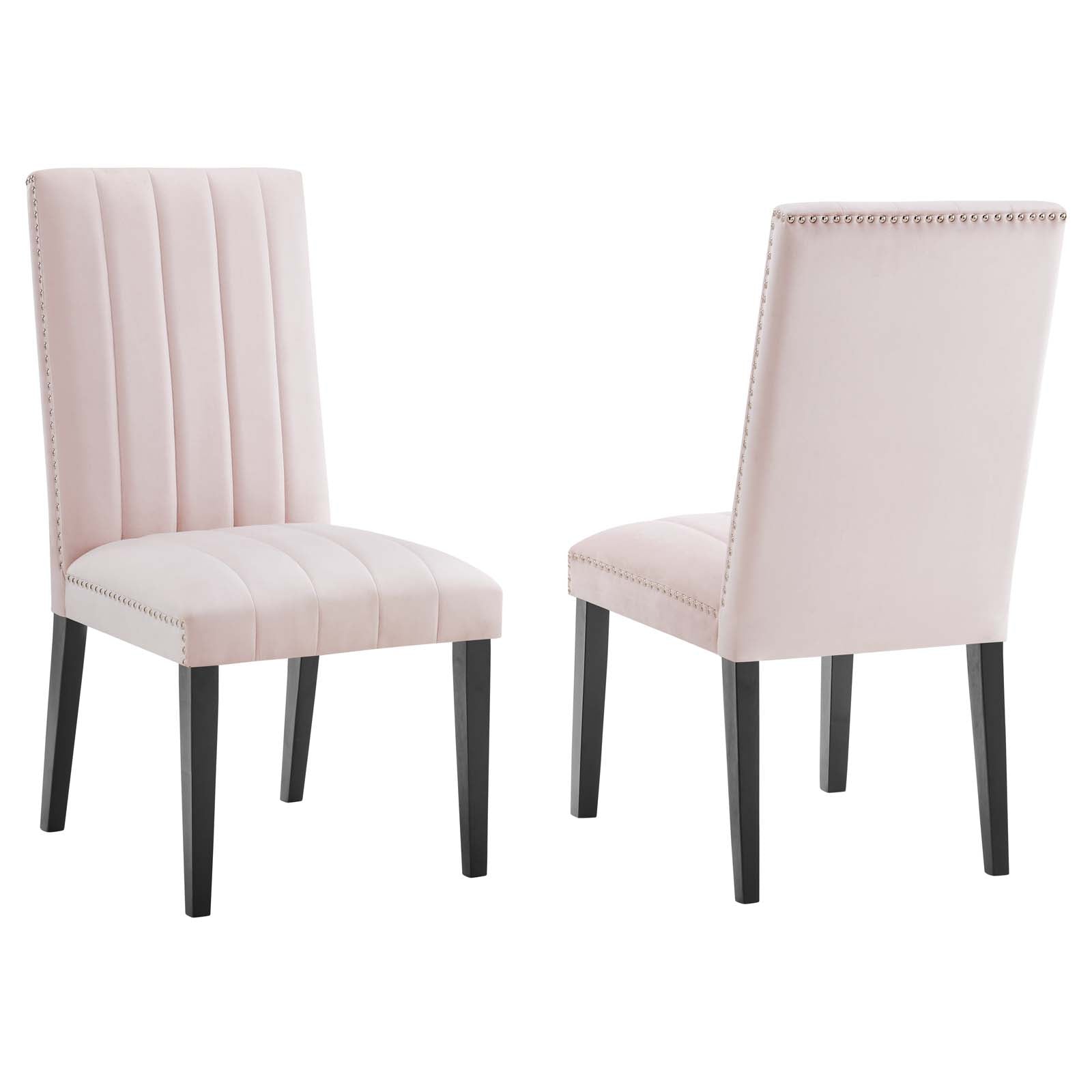 Catalyst Performance Velvet Dining Side Chairs - Set Of 2 By Modway - EEI-5081-GRN | Dining Chairs |  Modishstore - 5