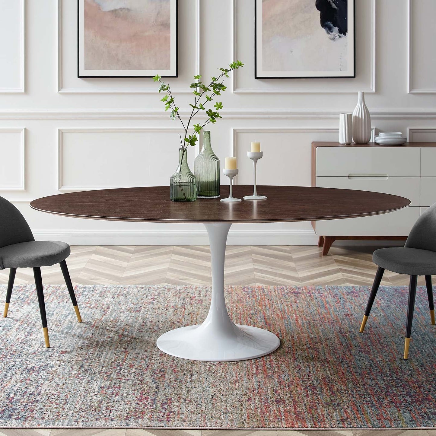 Modway Lippa 78" Oval Dining Table | Dining Tables | Modishstore