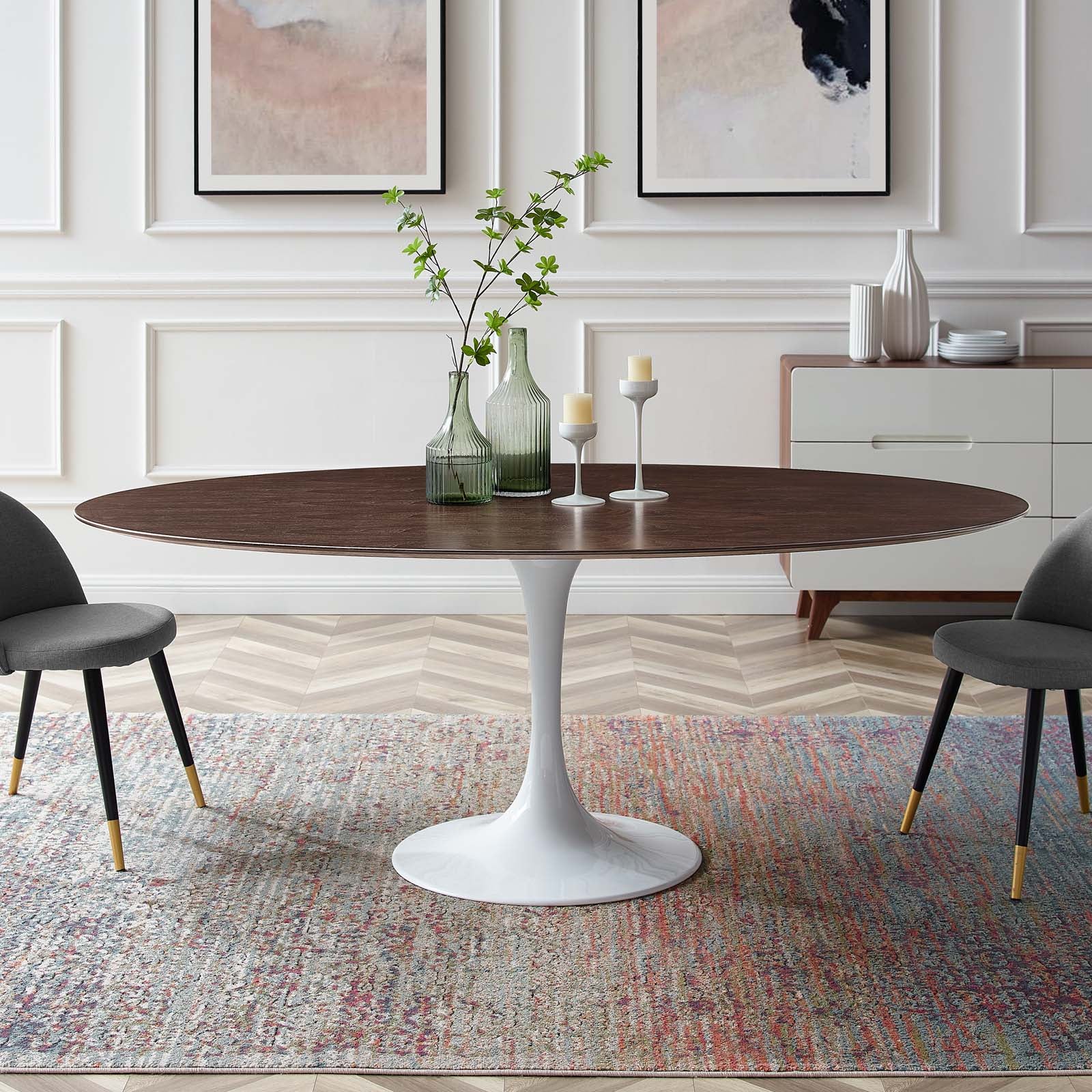 Modway Lippa 78" Oval Dining Table | Dining Tables | Modishstore