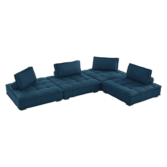 Modway Saunter Tufted Fabric Fabric 4-Piece Sectional Sofa | Sofas | Modishstore