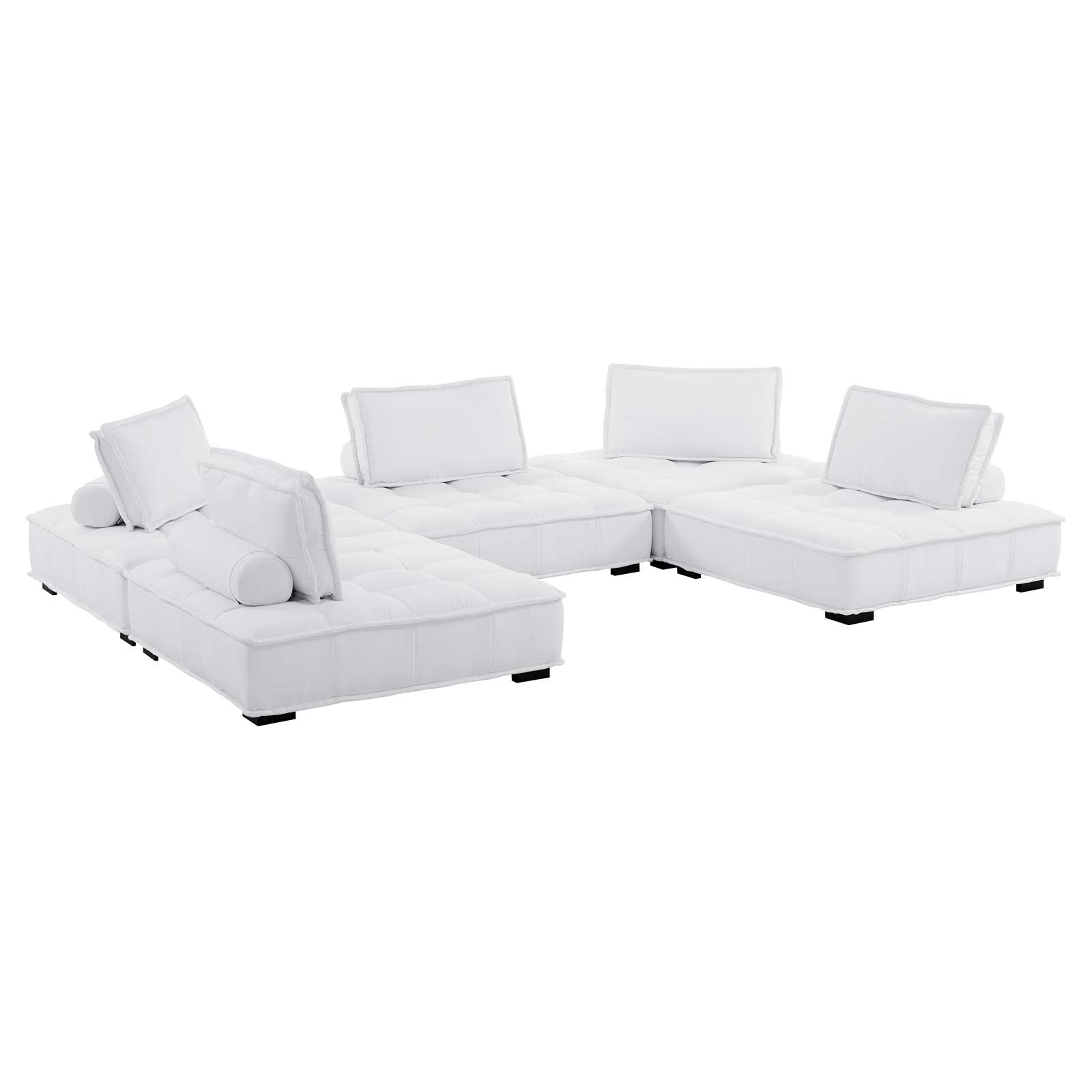 Modway Saunter Tufted Fabric Fabric 5-Piece Sectional Sofa | Sofas | Modishstore-5