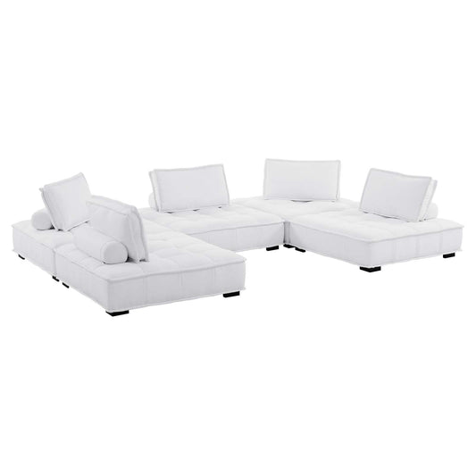 Modway Saunter Tufted Fabric Fabric 5-Piece Sectional Sofa | Sofas | Modishstore-5
