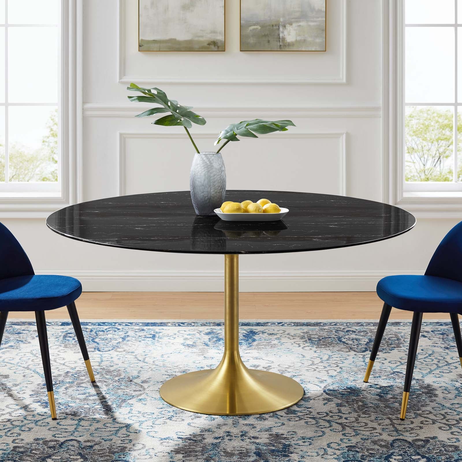 Modway Lippa 60" Artificial Marble Dining Table | Dining Tables | Modishstore