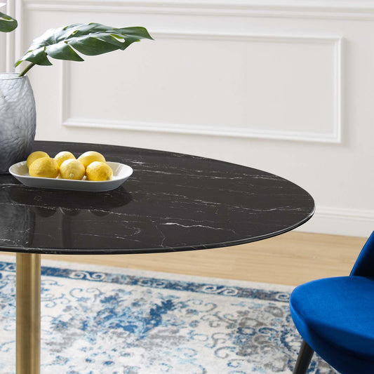 Lippa 54" Oval Artificial Marble Dining Table By Modway | Dining Tables