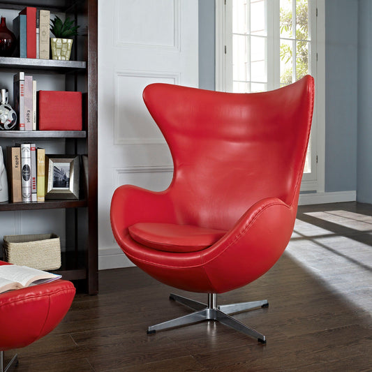 Glove Leather Lounge Chair By Modway - EEI-528 | Lounge Chairs