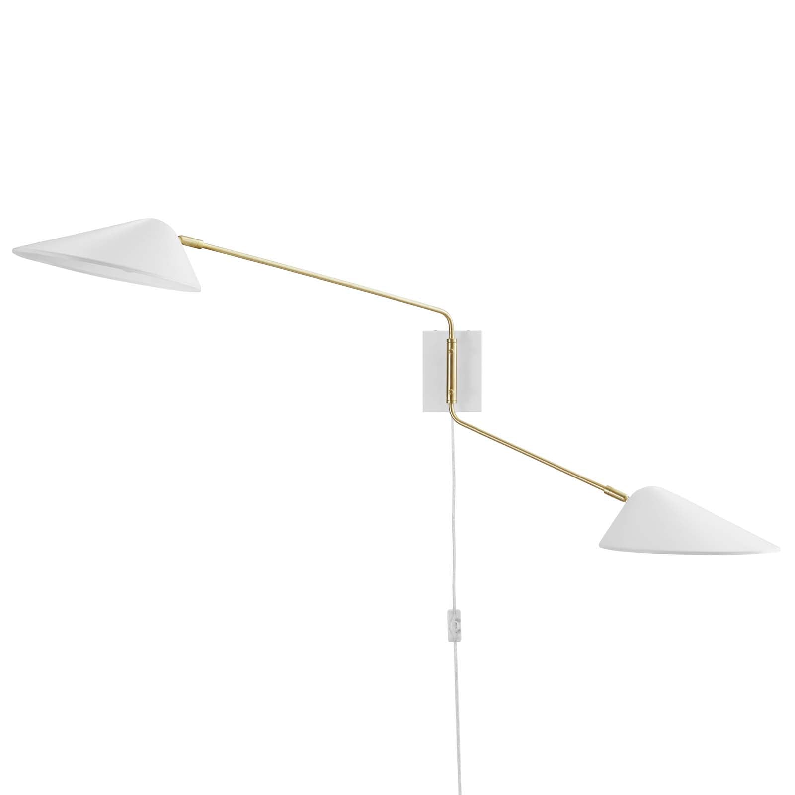 Modway Journey 2-Light Swing Arm Wall Sconce | Wall Lamps | Modishstore-2