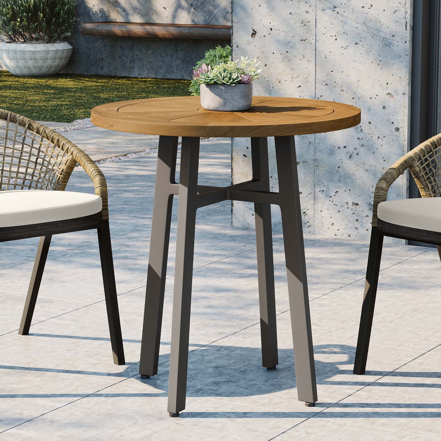 Meadow Outdoor Patio Teak Wood Dining Table By Modway - EEI-5312 | Outdoor Tables