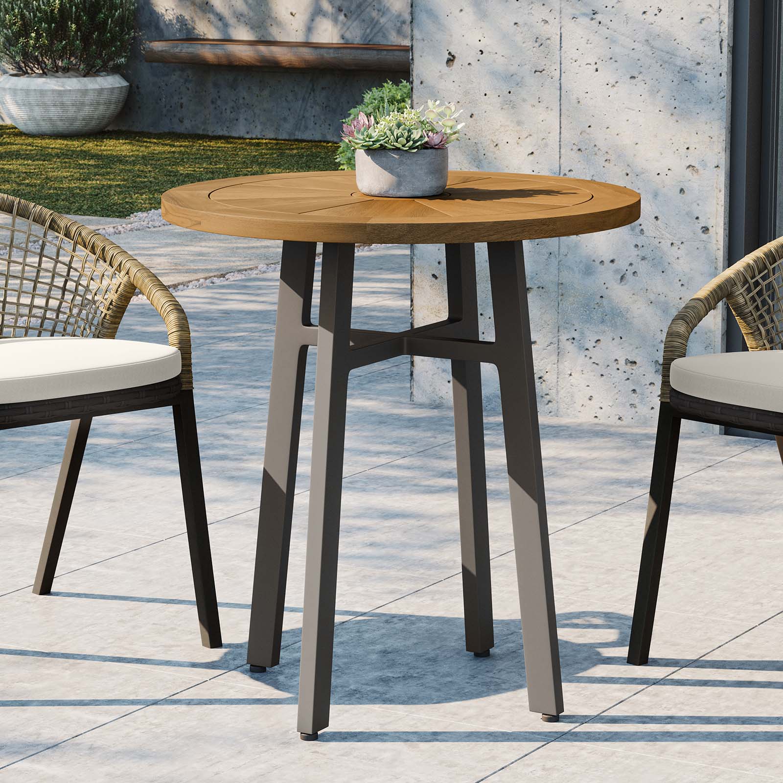 Meadow Outdoor Patio Teak Wood Dining Table By Modway - EEI-5312 | Outdoor Tables