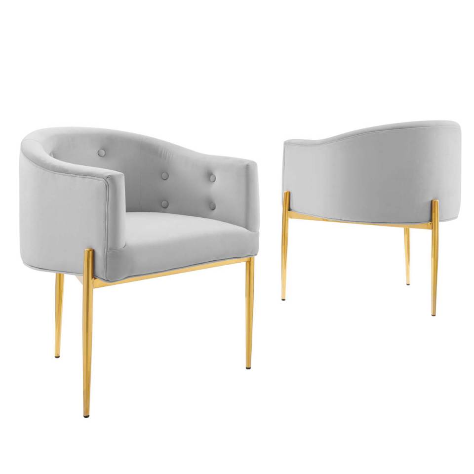 Modway Savour Tufted Performance Velvet Accent Chairs - Set of 2 | Accent Chairs | Modishstore-3
