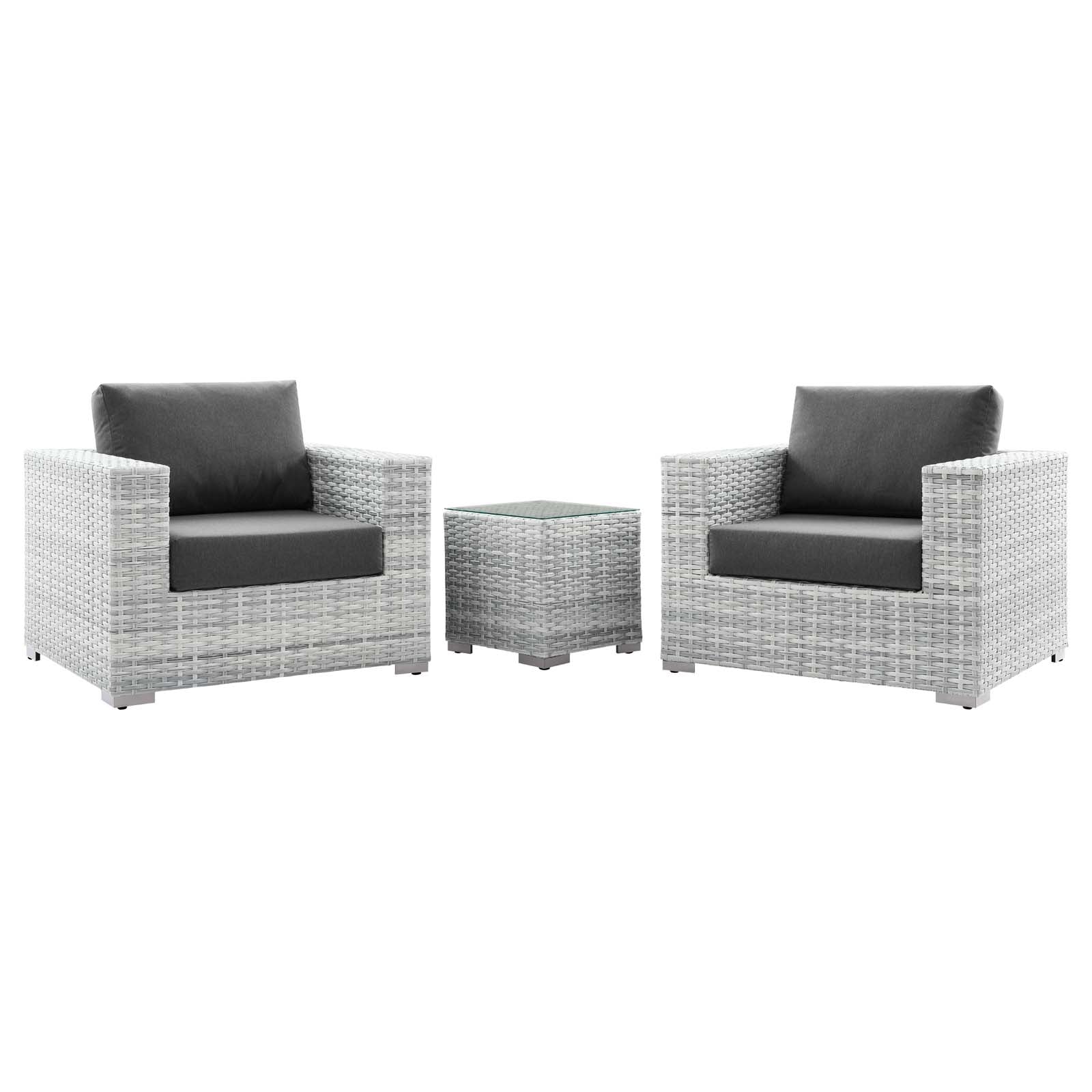 Modway Convene 3-Piece Outdoor Patio Set | Outdoor Sofas, Loveseats & Sectionals