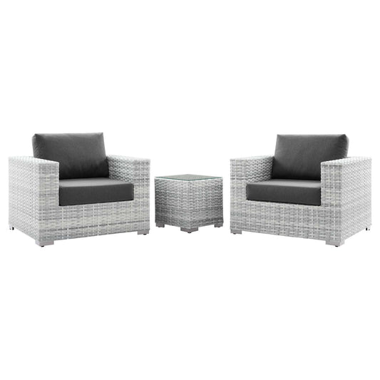 Modway Convene 3-Piece Outdoor Patio Set | Outdoor Sofas, Loveseats & Sectionals