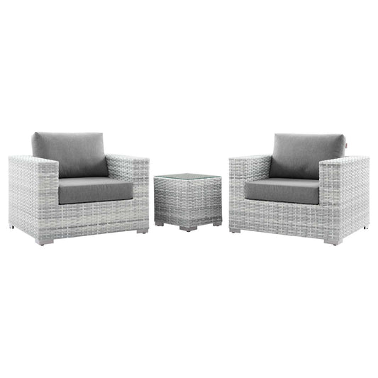 Modway Convene 3-Piece Outdoor Patio Set | Outdoor Sofas, Loveseats & Sectionals | 