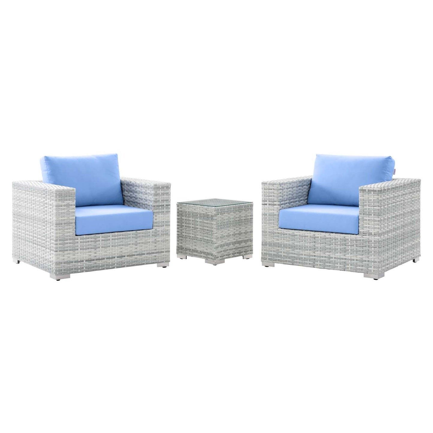Modway Convene 3-Piece Outdoor Patio Set | Outdoor Sofas, Loveseats & Sectionals | 