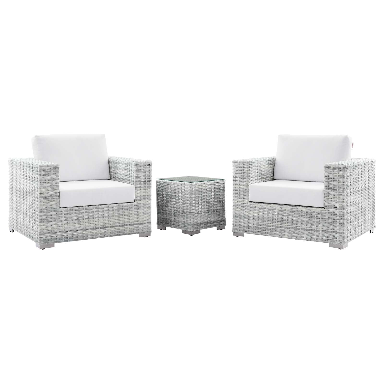 Modway Convene 3-Piece Outdoor Patio Set | Outdoor Sofas, Loveseats & Sectionals | 