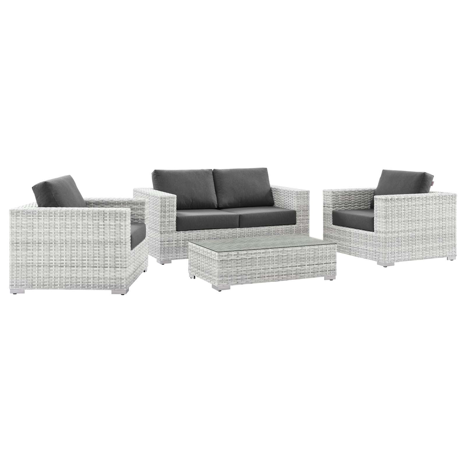 Modway Convene 4-Piece Outdoor Patio Set | Outdoor Sofas, Loveseats & Sectionals