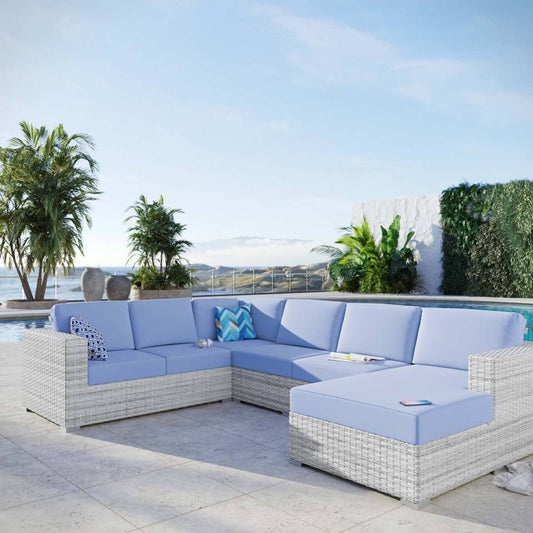 Modway Convene 5-Piece Outdoor Patio Sectional Set | Outdoor Sofas, Loveseats & Sectionals | 
