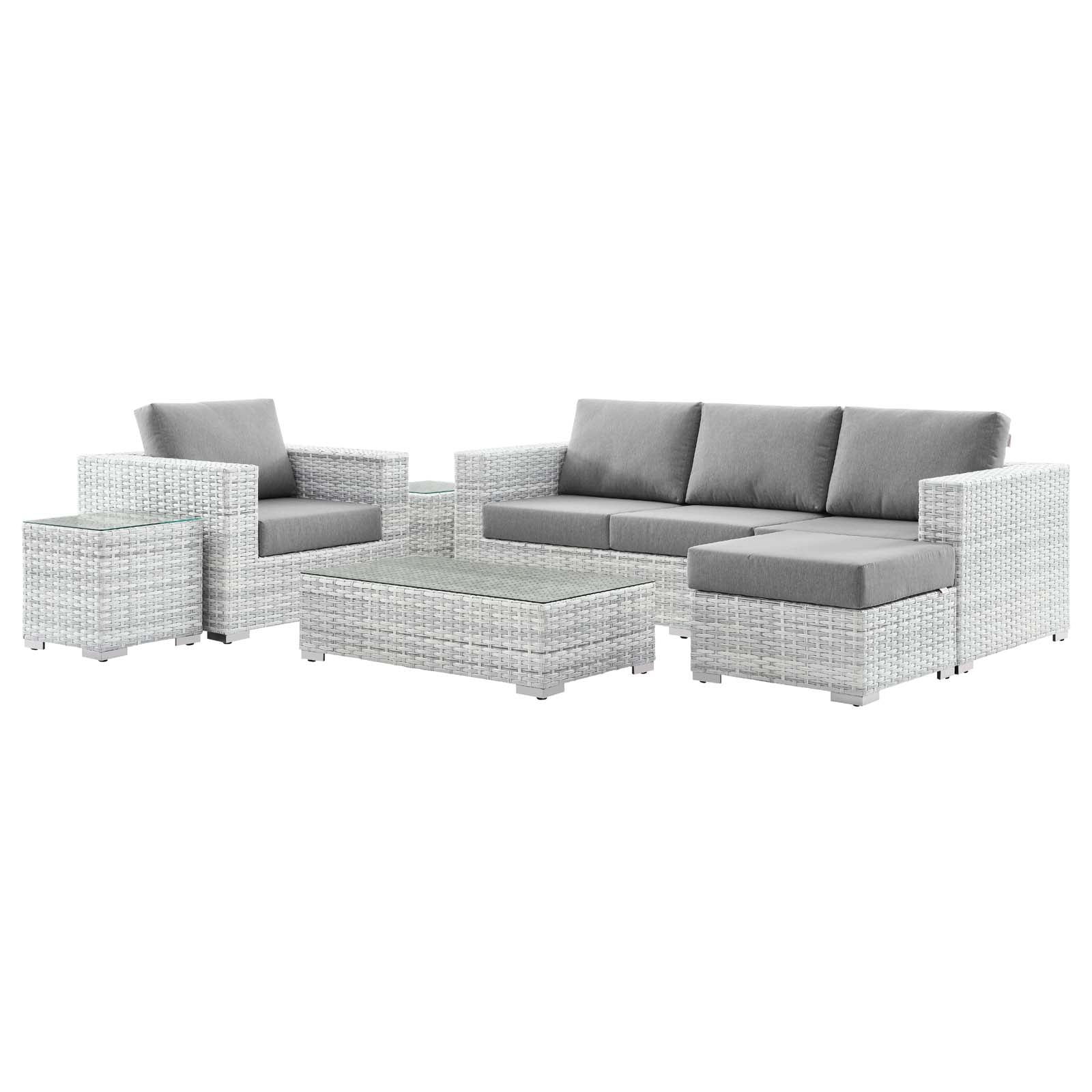 Modway Convene 6-Piece Outdoor Patio Set | Outdoor Sofas, Loveseats & Sectionals | 