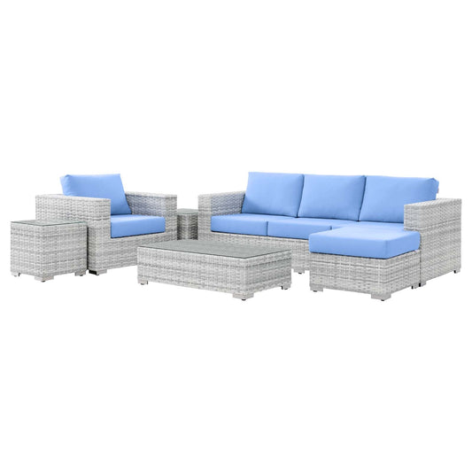 Modway Convene 6-Piece Outdoor Patio Set | Outdoor Sofas, Loveseats & Sectionals | 