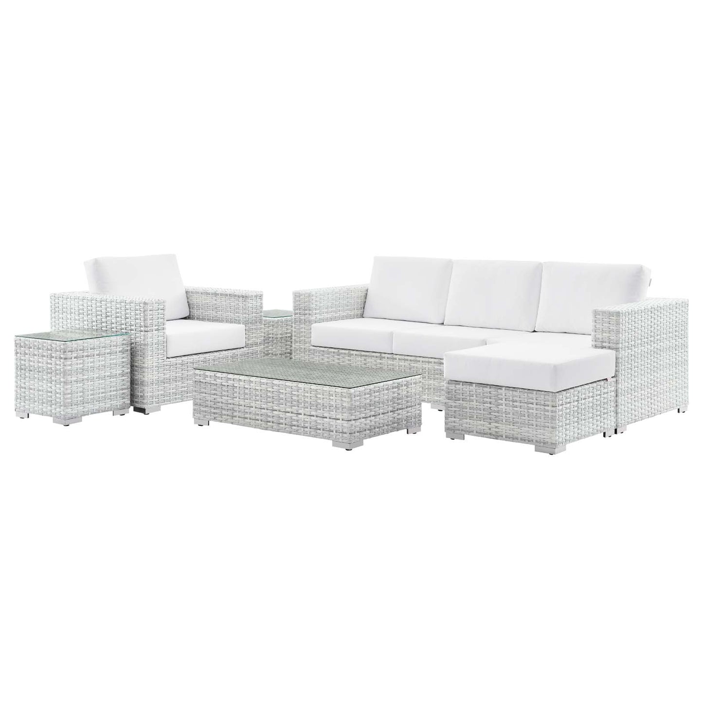 Modway Convene 6-Piece Outdoor Patio Set | Outdoor Sofas, Loveseats & Sectionals | 