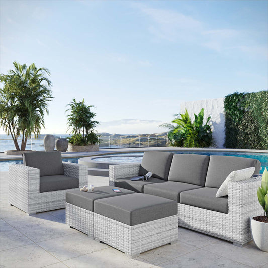 Modway Convene 4-Piece Outdoor Patio Set | Outdoor Sofas, Loveseats & Sectionals