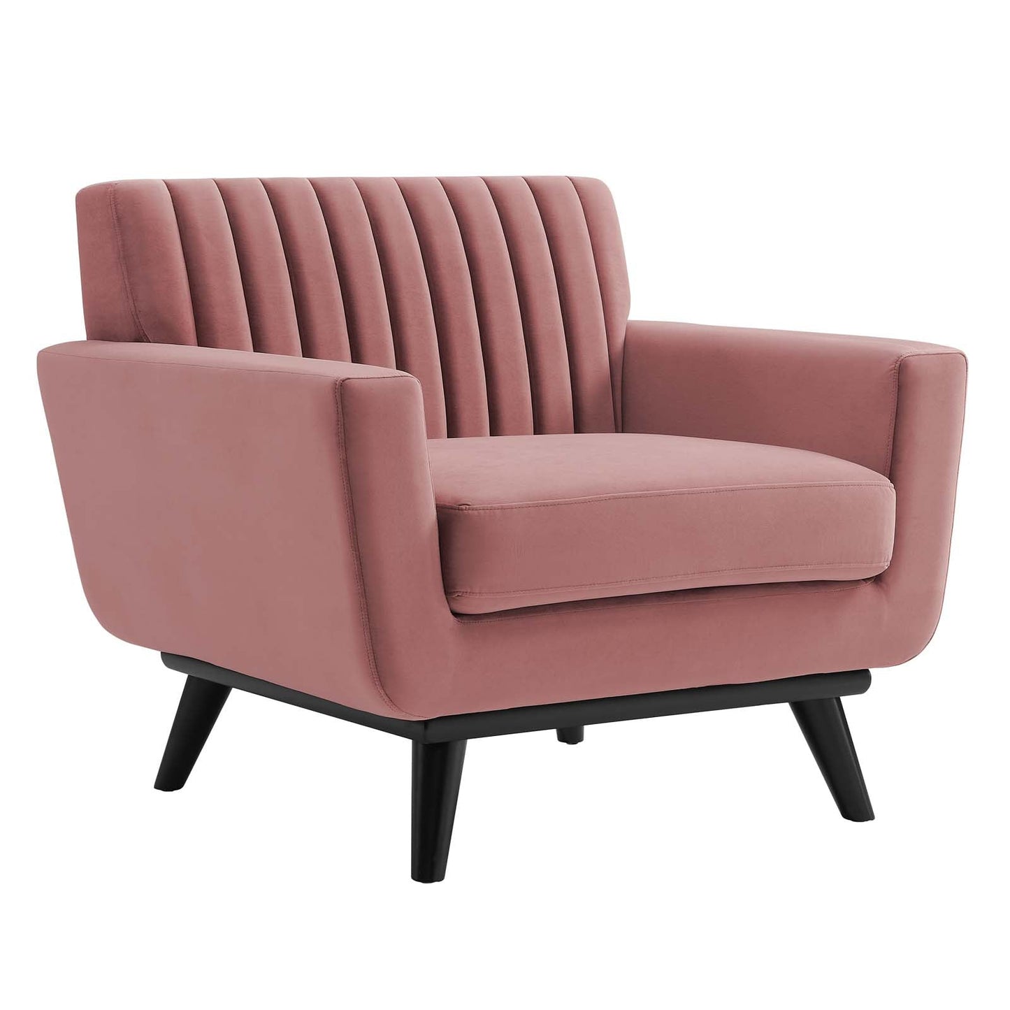 Modway Engage Channel Tufted Performance Velvet Armchair | Armchairs