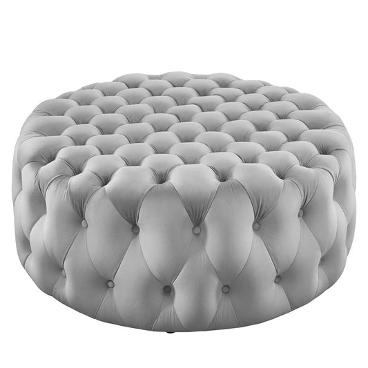 Amour Tufted Button Large Round Performance Velvet Ottoman By Modway | Ottomans | 