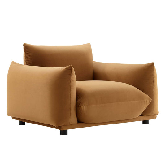 Modway Copious Performance Velvet Armchair | Armchairs