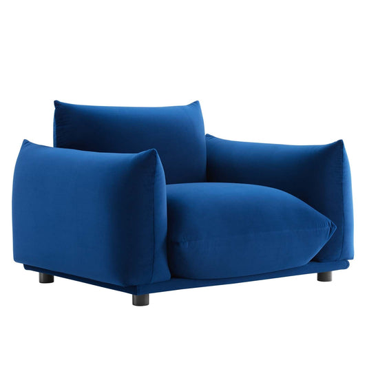 Modway Copious Performance Velvet Armchair | Armchairs | 