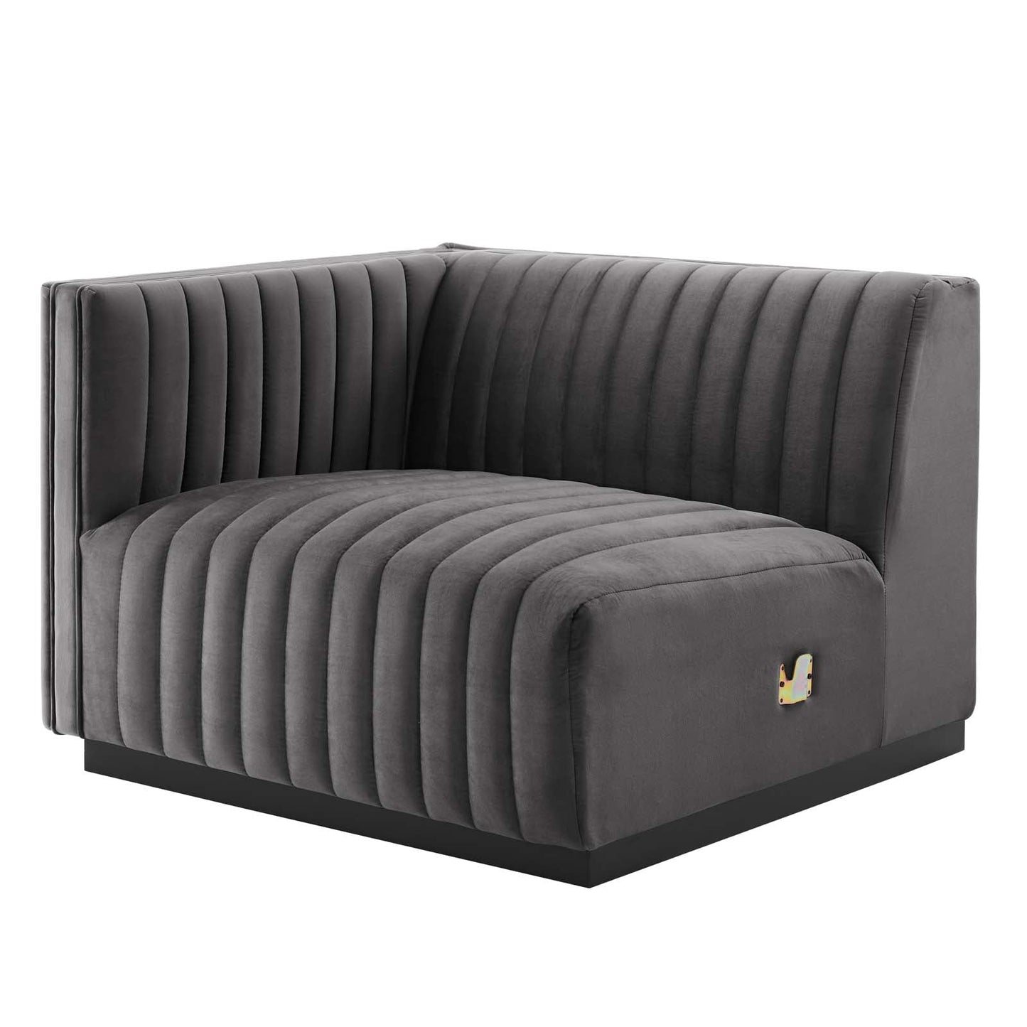 Conjure Channel Tufted Performance Velvet Left-Arm Chair By Modway - EEI-5490 | Armchairs - 3