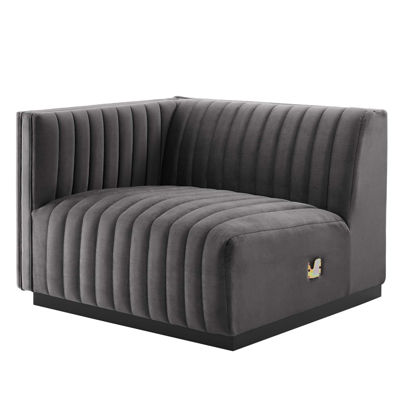 Conjure Channel Tufted Performance Velvet Left-Arm Chair By Modway - EEI-5490 | Armchairs - 3