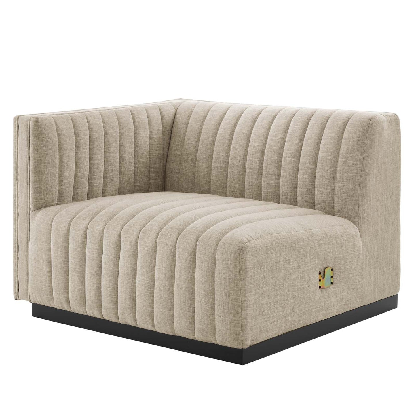 Conjure Channel Tufted Upholstered Fabric Left-Arm Chair By Modway - EEI-5491 | Armchairs