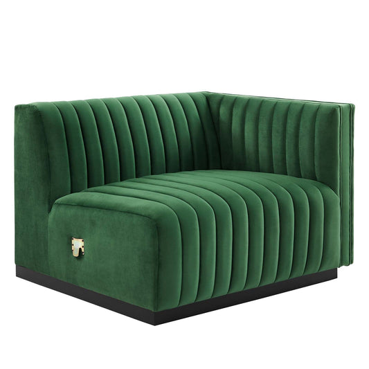 Conjure Channel Tufted Performance Velvet Right-Arm Chair By Modway - EEI-5492 | Armchairs - 2