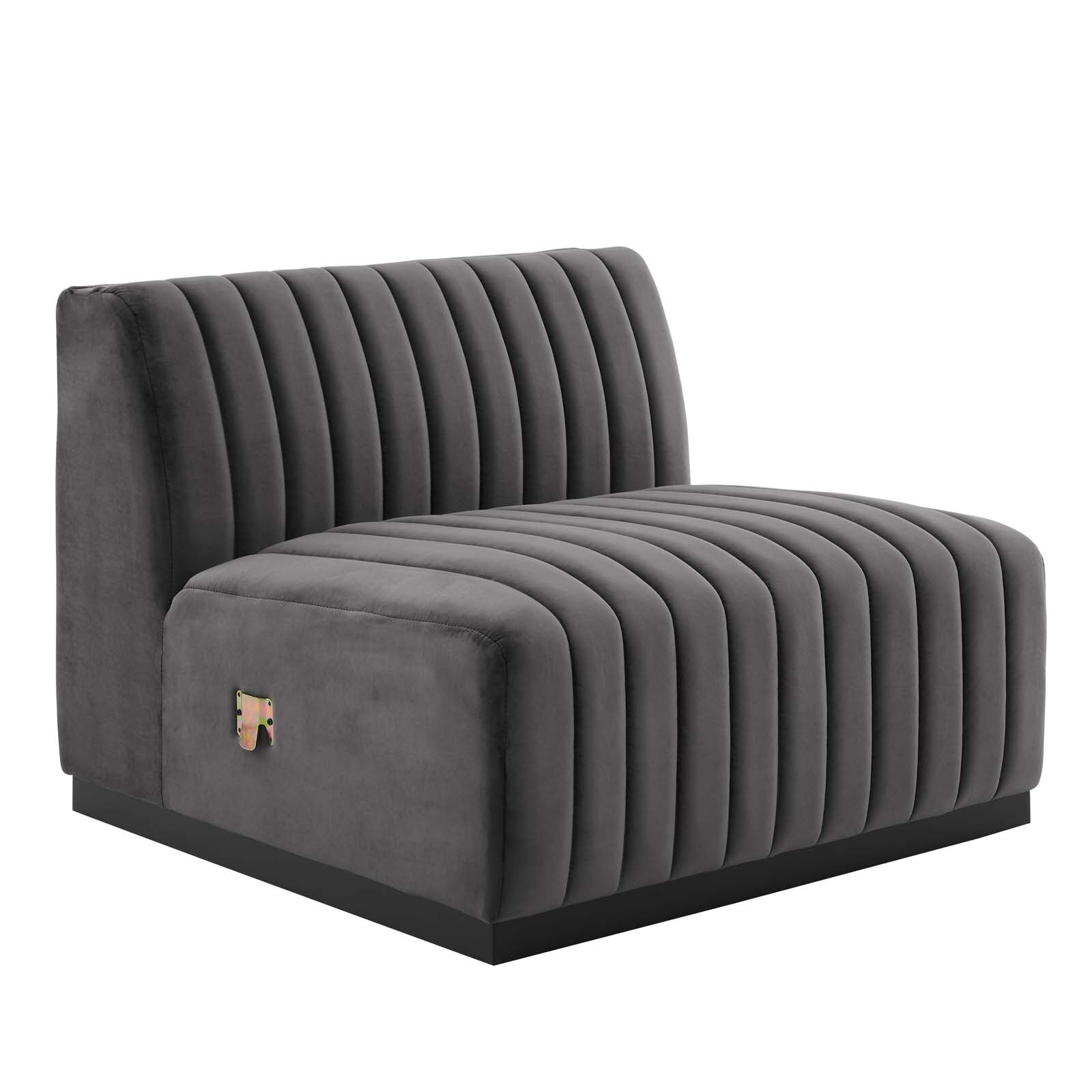 Conjure Channel Tufted Performance Velvet Armless Chair By Modway - EEI-5494 | Sofas - 3