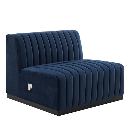 Conjure Channel Tufted Performance Velvet Armless Chair By Modway - EEI-5494 | Sofas - 4