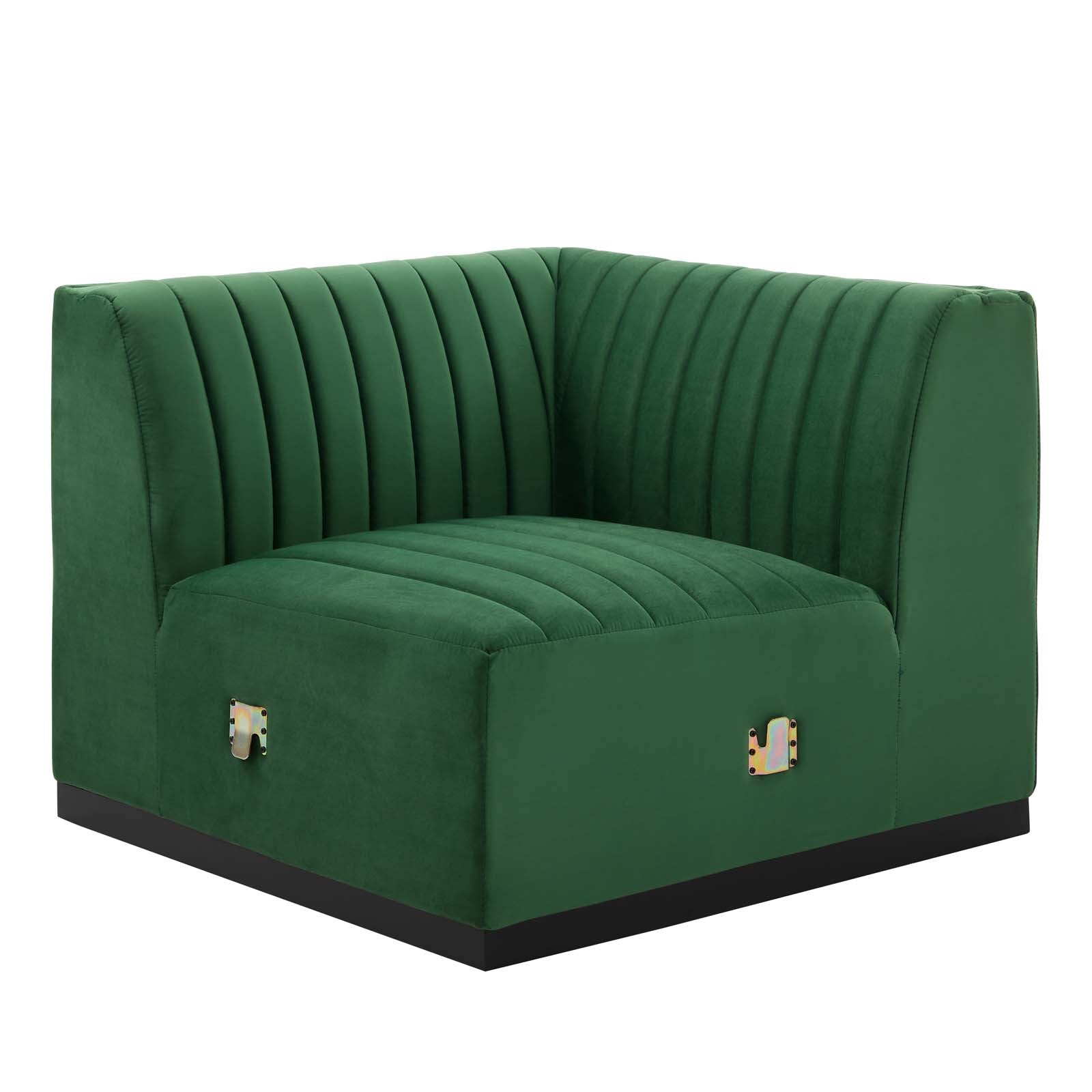 Conjure Channel Tufted Performance Velvet Left Corner Chair By Modway - EEI-5496 | Sofas - 2