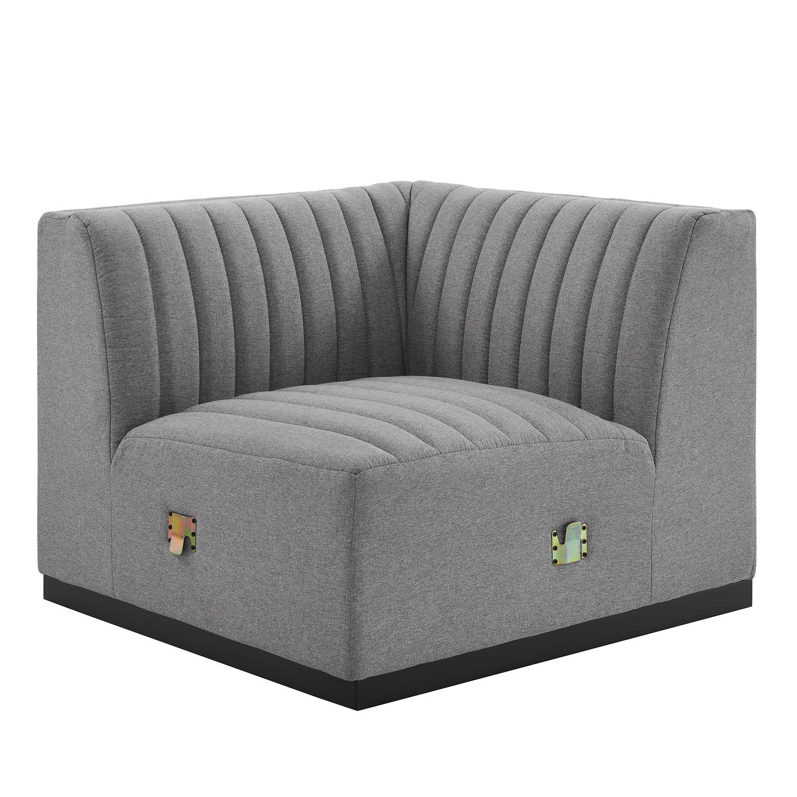 Conjure Channel Tufted Upholstered Fabric Right Corner Chair By Modway - EEI-5499 | Sofas - 2