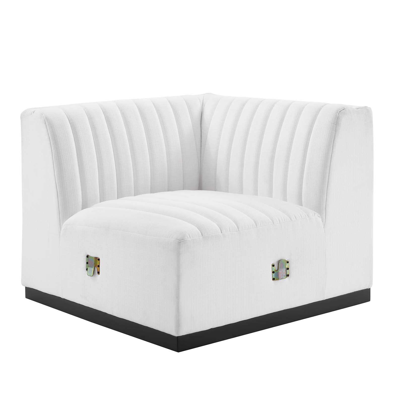 Conjure Channel Tufted Upholstered Fabric Right Corner Chair By Modway - EEI-5499 | Sofas - 3